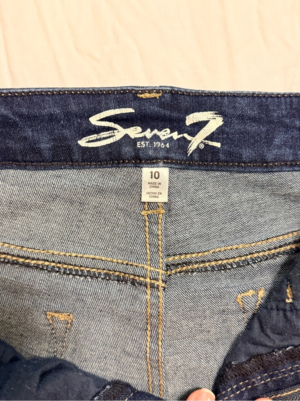 Seven7 Women's Indigo Stretch Skinny Jeans - Dark Wash - Picture 8 of 9